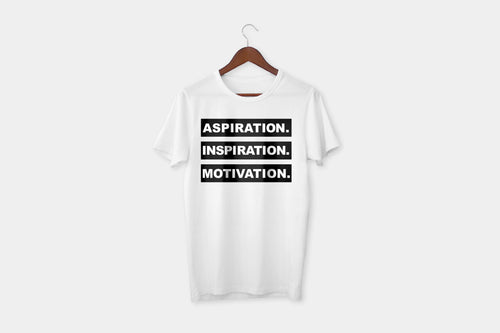 ASPIRATION. INSPIRATION. MOTIVATION (WHITE)
