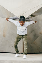 Load image into Gallery viewer, Crewneck ASPIRATION. INSPIRATION. MOTIVATION Sweatshirt (GREY)